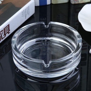 Nouveau design cristal verre clair rond cendrier pour fumer le cigare à bacco Offre Spéciale produits - Product Image 2
