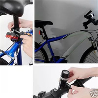 Trockenbatterie-Fahrradlicht 5 LED Mountainbike-Frontscheinwerfer ABS Fahrradlampe für Outdoor-Nachtfahrten Sicherheit für Pendler