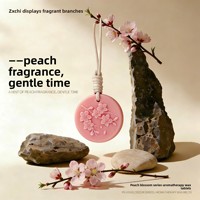 Tuiles aromatiques en cire de soja végétale sélectionnées avec soin, parfum fleur de pêcher, artisanat de relief, parfum longue durée, emballage en boîte
