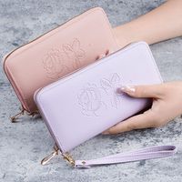 Portefeuille à fermeture éclair longue pour femmes, style coréen, nouvelle collection 2023, multifonctionnel, en cuir, grande capacité, pour téléphone