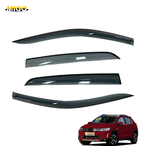 Deflettore Vento per Auto in PC Anti-ingiallimento Stampato a Iniezione per <span class=keywords><strong>Citroen</strong></span> <span class=keywords><strong>C3</strong></span> XR 2015 Senza Foratura Nero Fumé - Product Image 1