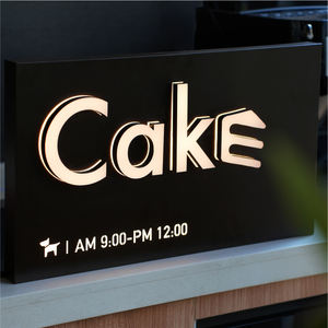 סגנון מודרני הוביל עיצוב דלת סימן חנות קיר שעות עבודה תצוגה - Product Image 5