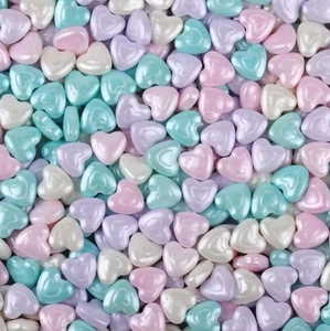 ส่วนประกอบของตกแต่งเบเกอรี่ลูกปัดหัวใจคู่น้ำตาลโรยสีชมพูม่วงหัวใจสีน้ำเงินสำหรับ<span class=keywords><strong>เค้ก</strong></span>วันวาเลนไทน์งานแต่งงาน - Product Image 1