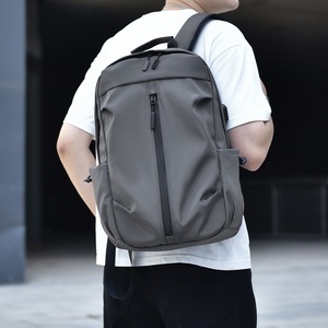 Hakutatsu Men's Casual <b>Backpack</b> 15 Inches Lightweight <b>Laptop</b> Bag <b>For</b> College Student Commuter Travel Gray Black Blue Solid Color - Product Image 2
