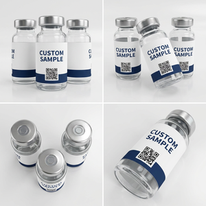 Étiquettes d'échantillons personnalisées en lot avec code QR, imperméables et mates, pour l'emballage de traçabilité des flacons en verre de peptides de recherche (Xilin) destinés à la conservation à froid - Product Image 4