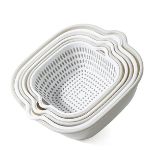 Égouttoir double couche en PP pour légumes et fruits, panier de lavage et passoire de cuisine - Product Image 5