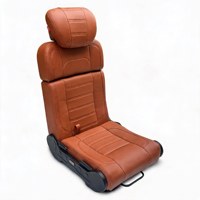 Siège copilote ultra-fin Copperchema pour passager unique, pour fourgonnettes/voitures/SUV OLIVER, convertible en lit, en acier, mousse haute densité, pliable