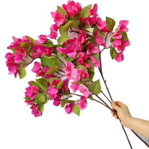 Fleur artificielle de bougainvillier en soie faite à la main grande branche d'<span class=keywords><strong>arbre</strong></span> spectaculaire <span class=keywords><strong>avec</strong></span> longue tige 60 têtes pour la décoration florale de mariage - Product Image 5