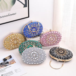 Sac à main de soirée en soie scintillant orné de perles et de cristaux pour femme, idéal pour mariage et fête - Product Image 5