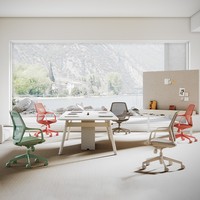 Chaise de bureau exécutive ergonomique moderne en bois, dossier ouvert, accoudoirs fixes, base métallique, soutien lombaire, pivotante et confortable, pour hôpital