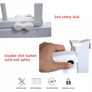 Barriera di sicurezza per <span class=keywords><strong>bambini</strong></span> barriera per porte barriera per scale in ferro senza punzonatura cancello di sicurezza per <span class=keywords><strong>bambini</strong></span> con retro a molla automatico - Product Image 5