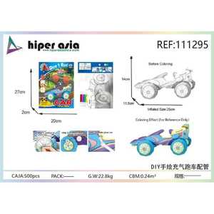 Creative fai da te Kit giocattolo gonfiabile per bambini con personaggi dei cartoni animati con pennarelli da colorare Set giocoso - Product Image 1