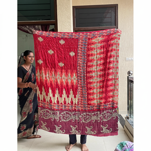 Wholesale Vintage Kantha <b>Quilts</b> | Handmade Reversible Cotton Throws & Blankets | Boho <b>Bedding</b> Collection indian handmade - Product Image 1