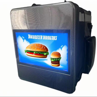 Bolsa DE ENTREGA DE Pizza de 18,5 pulgadas, publicidad promocional, señalización Digital, LCD, impermeable, mochila para caminar humano, cartelera