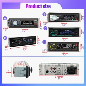 เครื่องเล่น MP3 ในรถยนต์ 1 Din พร้อมช่อง USB, TF, วิทยุ, สเตอริโอ, มัลติมีเดีย, อุปกรณ์ติดตั้งบนคอนโซลหน้ารถ - Product Image 3