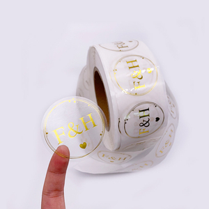 OEM Private Design Rose Gold Foil Clear Round Sticker <strong>Transparent</strong> <strong>Label</strong> - Product Image 6