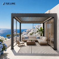 Pergola motorisée à toit à lames orientables en aluminium, sur mesure pour les entrepreneurs et les constructeurs, pergola imperméable pour cour, protection solaire