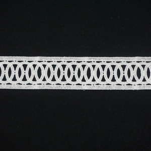 Pizzo bianco ricamo tessuto materiale bianco fibra di latte pizzo tenda gonna decorazione bordi in pizzo ricamato - Product Image 4