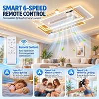 Ventilateur de plafond sans pales à fonctionnement ultra silencieux, avec éclairage LED, grand angle, économie d'énergie, pour salon