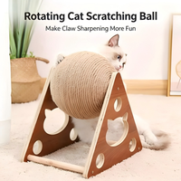 Jouet pour chat : Balle à gratter et planche en sisal, planche en MDF durable anti-déchirure, cadre d'escalade pour chat pour affûter les griffes, pour usage intérieur