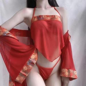 情趣内衣 性感古风汉服蕾丝内衣 一体式 性感大码 - Product Image 2