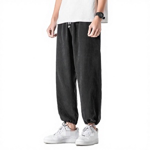 Pantalones Deportivos Harem Negros de Alta Calidad para Hombre, Estilo Hip Hop Urbano, Cierre con Cordón, Peso Medio, Poliéster/Algodón Ecológico - Product Image 3