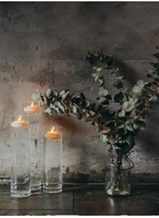 Vases cylindriques en verre écologiques de haute qualité pour la décoration intérieure, bougeoirs, ornements de table, bougies flottantes, fête aquatique