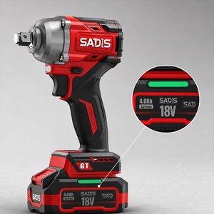 Clé à chocs sans fil SADIS avec moteur sans balais et batterie au lithium, ensemble rechargeable pour usage industriel/DIY - Product Image 2