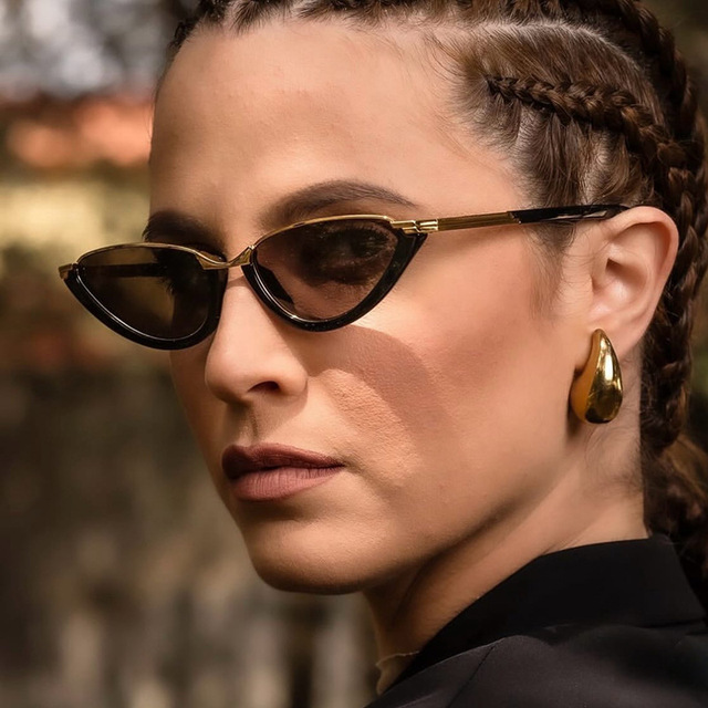 Triangle Cat-eye Sunglasses Popular Street-style Sunglasses, European and American Fashion Trends Sunglasses with High-end Feel