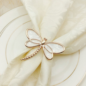 Elegante Portatovagliolo a Forma di Libellula in <span class=keywords><strong>Oro</strong></span>, Argento e <span class=keywords><strong>Oro</strong></span> Rosa per Cena - Product Image 5