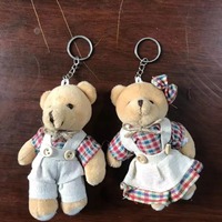 Porte-clés en peluche ours en peluche mignon et doux, écologique, durable, breloque de sac, ornement, animal en peluche Kawaii