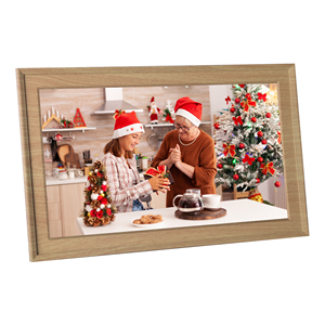 Oem מותאם אישית 15.6 אינץ 'קלאסי עץ תבואה תמונה שקופיות wifi זמין לוח מסגרת תמונה דיגיטלית - Product Image 5