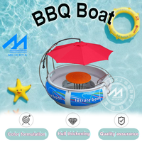 BBQ Boot Preis Wildwasser Freizeit Kunststoff Elektromotor Boote für Wasserpark Passagier Fähre BBQ Grill Donut Boote zu verkaufen