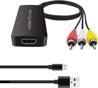 AV için HDMI RCA dönüştürücü için Apple Android TV kutuları için uyumlu Roku yangın sopa destekler PAL/NTSC-eski tv'ler için ayırıcılar dönüştürücüler