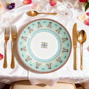 Luxury Fine Bone China Bird of Juno and Floral <b>Dinnerware</b> <b>Set</b> <b>for</b> Home Party & Wedding <b>for</b> Housewarming & Event Rental - Product Image 1