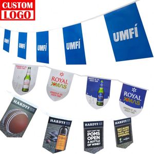 Bandera Triangular Colgante Personalizada con Logotipo, Guirnalda de Banderas para Eventos de Inmobiliarias, Casas Abiertas y Exhibición de Marketing de Propiedades - Product Image 1