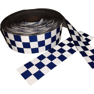 Material <span class=keywords><strong>de</strong></span> Tela <span class=keywords><strong>de</strong></span> PVC Reflectante <span class=keywords><strong>de</strong></span> Alta Visibilidad, Autoadhesivo, con Diseño a Cuadros Azul y Blanco, para Costura y Advertencia, Venta al Por Mayor <span class=keywords><strong>de</strong></span> EPP - Product Image 1