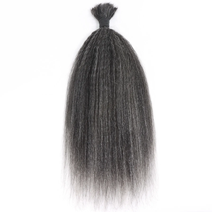 <span class=keywords><strong>Capelli</strong></span> Umani Ricci <span class=keywords><strong>Crespi</strong></span> Grigi e <span class=keywords><strong>Bianchi</strong></span> per Intrecciare, Extension di <span class=keywords><strong>Capelli</strong></span> Vergini Ondulati per Donne - Product Image 5