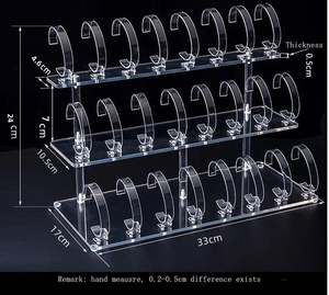 Máy tính để bàn 3 tầng 24 Khe nhựa cao cấp acrylic đồng hồ hiển thị chủ Organizer đứng - Product Image 6
