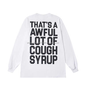 Hoodie Pria Berkualitas Tinggi 100% Katun Pakaian Streetwear Lengan Panjang THAT'S a AWFUL LOT of COUGH SYRUP Hoodie Oversize untuk Pria - Product Image 3