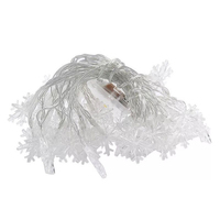 Vente en gros de guirlandes lumineuses de Noël Flocon de neige 40LED pour Noël Jardin Chambre à coucher Fête Intérieur Extérieur Décoration