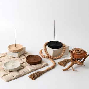 Porta Incienso Creativo de Cemento en Forma de Pétalo, Hecho a Mano, Estilo Zen, Soporte para Incienso <span class=keywords><strong>y</strong></span> Candelabro Decorativo de Escritorio - Product Image 1