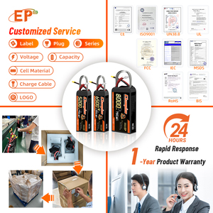 EP Estuche rígido Lipo Batería Drone Piezas y accesorios para Rc Car 1/7 FPV UAV Paquete de batería de iones de litio de 15 pulgadas Batería Nmc con TRX - Product Image 6