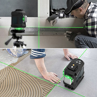 Niveau laser industriel 360° autonivelant 3D vert, mode impulsion, IP54, durable, facile à utiliser, pour construction, aménagement intérieur/extérieur et bricolage