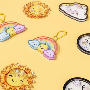 Холо изготовленный на заказ шейкер акриловый Карабин брелок с УФ-и цифровой печатью изготовлен из прочного пластика и цинкового сплава - Product Image 6