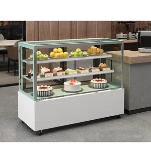Rebirth Commercial Counter Top Cake Showcase Glass Refrigerated Display Case For Pies