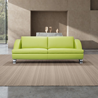 Ensemble de canapés en cuir de luxe moderne de haute qualité, 2 ou 3 places, forme carrée, accoudoirs confortables, meubles de salon en bois pour maison et villa
