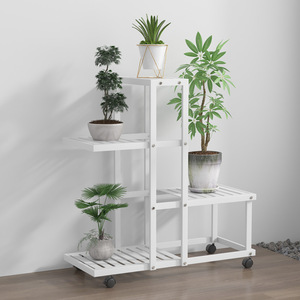 Modern Multi Tier Flower Rack For Living Room <b>Potted</b> <b>Plants</b> Storage Ladder Shelves <b>Rectangle</b> Standing Type Eco Friendly - Product Image 4