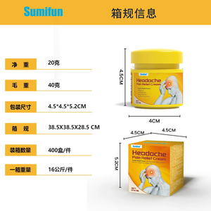 Baume pour les maux de tête à base de plantes, vente chaude, menthol naturel, crème soulageant la douleur pour le front et les tempes, vente en gros - Product Image 5