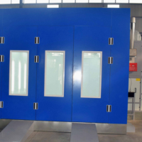 Cabine de peinture automobile avec lampes infrarouges électriques, éclairage LED, brûleur diesel, panneau sandwich en acier coloré de 0,5 mm, certifiée CE, haute efficacité